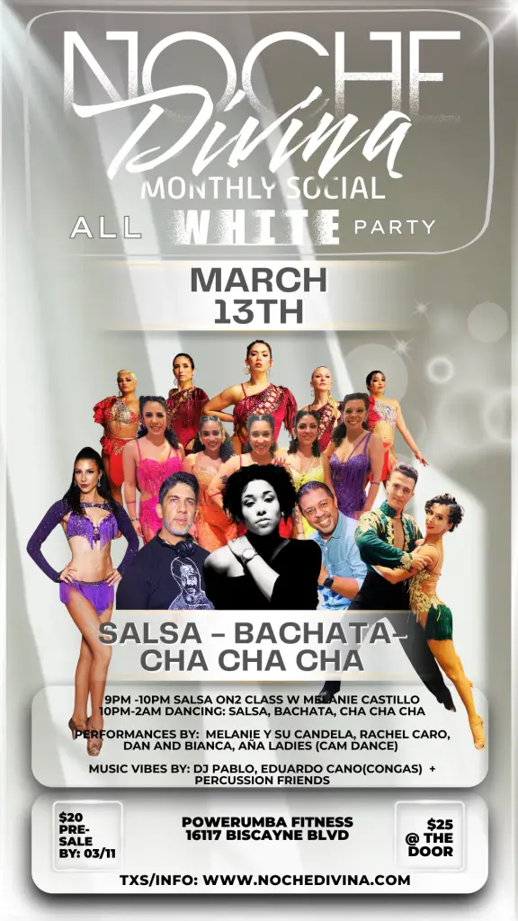 Noche Divina Salsa Bachata monthly dance social