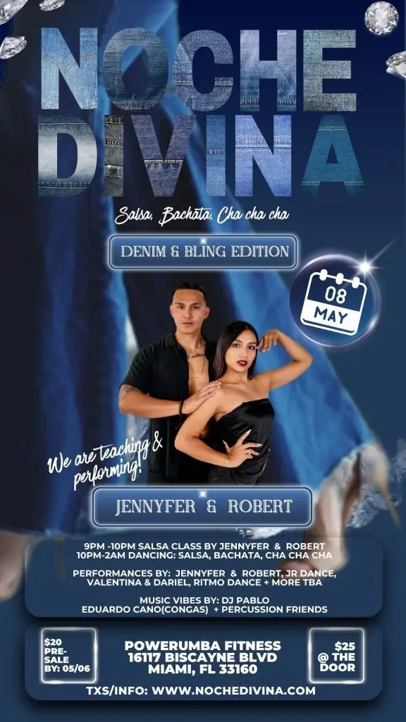 noche divina salsa bachata chacha dance social latin music in miami south florida Broward Aventura North Miami best the place to dance