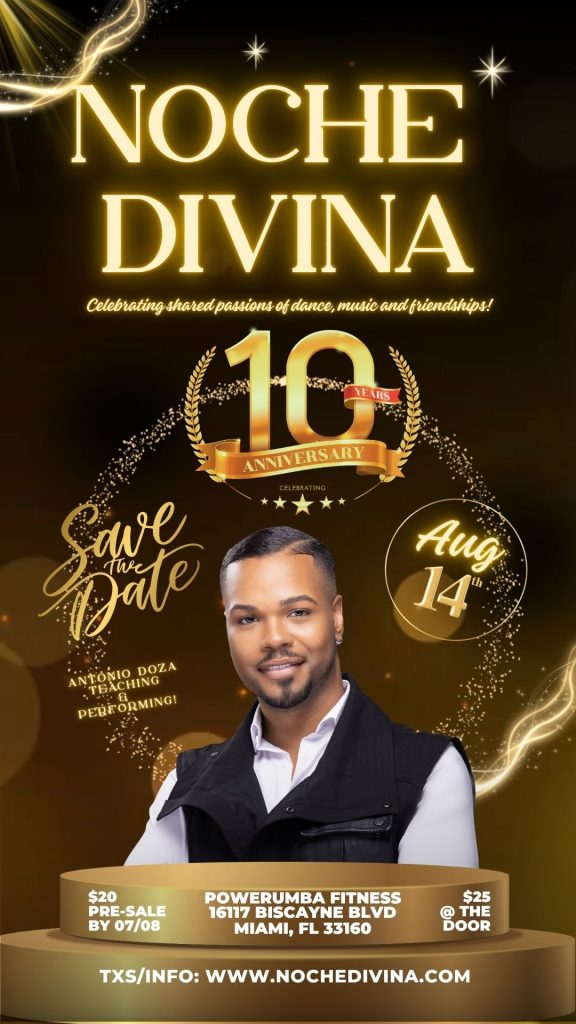 Noche Divina salsa bachata dance social monthly mambo on1 On2 dancing party ballroom