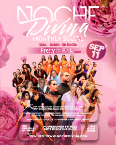 Noche Divina dance social salsa bachata dancing in Miami Dade Broward Aventura